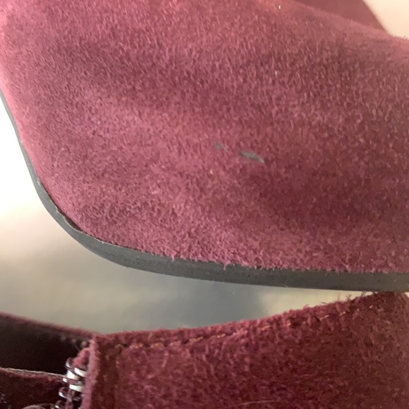 Antonio Melani maroon encrusted heel ankle bootie - Picture 3 of 7